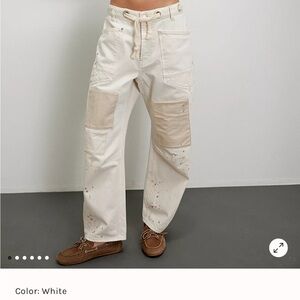 We The Free Cream and Blue Pants